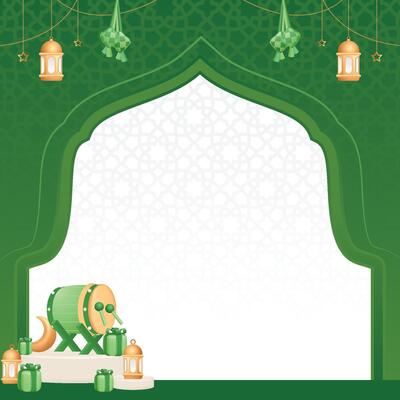 Islamic Background banner green template