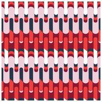 Abstract geometric pattern with wavy shapes in red, pink, and navy, creating a dynamic and rhythmic visual texture. vector