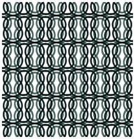 A geometric pattern featuring intertwined loops in black and teal, arranged in a grid on a light background. vector
