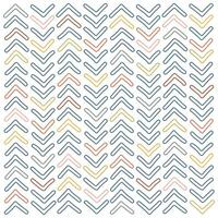 A repeating pattern of colorful arrow shapes in various hues, arranged in a vertical chevron design on a white background. vector
