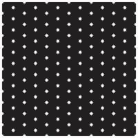 A black background adorned with a grid of white star-like shapes, evenly spaced and symmetrical, creating a striking pattern. vector