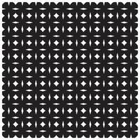 A geometric pattern featuring black shapes with white diamond cutouts, arranged in a grid formation, creating a dynamic visual effect. vector