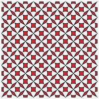A geometric pattern featuring interlocking red star shapes outlined in black against a white background, forming a repetitive design. vector