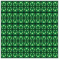 A repeating geometric pattern of green, dark green, and yellow shapes arranged in a grid, creating a bold, symmetrical design. vector