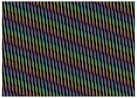 A vibrant, repeating pattern of colorful pointed shapes in yellow, pink, and blue against a black background, creating a dynamic visual effect. vector