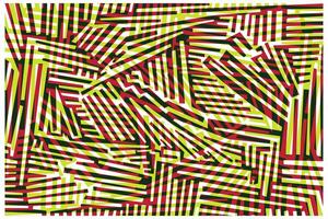 A vibrant abstract pattern featuring intersecting lines in red, green, yellow, and white, creating a dynamic visual texture. vector