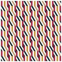 A geometric pattern featuring alternating diagonal shapes in red, black, beige, and mustard hues, creating a dynamic visual effect. vector
