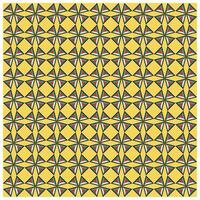 Geometric pattern featuring black triangles, red accents, and yellow background, arranged in a repeating, symmetric grid design. vector