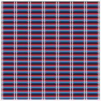 A vibrant geometric pattern featuring rows of alternating colors red, blue, and black, arranged in sharp, angular shapes. vector