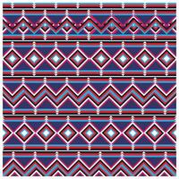 Colorful geometric pattern featuring alternating diamond and zigzag shapes in vibrant shades of pink, blue, and black on a dark background. vector