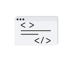 Web page coding program flat vector