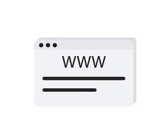 Web page address domain flat design vector
