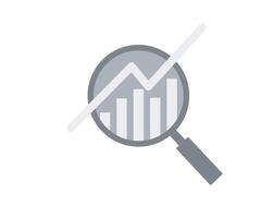 Searching data analysis growth concept vector