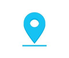 Pin location map flat color vector