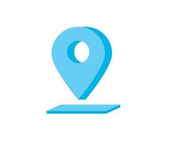 Pin location map color vector