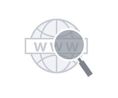Browser online searching domain address flat style vector