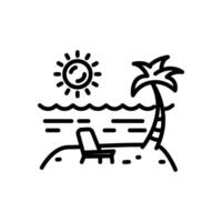 shore icon, line style icon vector