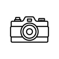 DSLR camera icon, line style icon vector