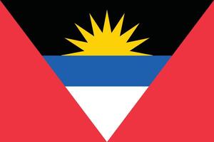 Antigua and Barbuda Flag Stock Image. vector