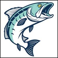 Shirt Design- fish with its mouth open its mouth open vector
