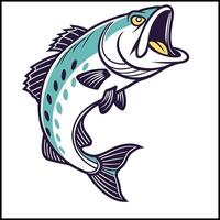 a fish with its mouth open vector