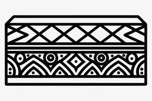 Black and white intricate pattern design for decorative use. vector