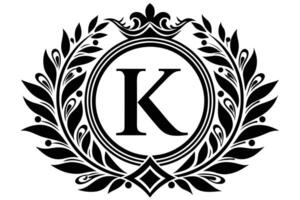 Elegant Monogram Initial K Design vector