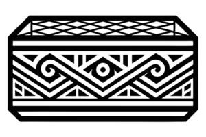 A Black and white intricate pattern design for decorative use. vector