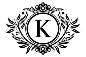 A Elegant Monogram Initial K Design vector