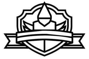 A Elegant Black and White Emblem Design in Adobe Illustrator vector