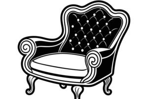 A Elegant Armchair Illustration for Design Projects vector