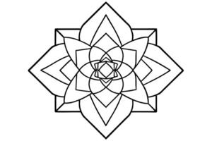 A Intricate Mandala Flower Design in Adobe Illustrator vector
