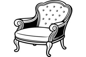 Elegant Armchair Illustration for Design Projects vector