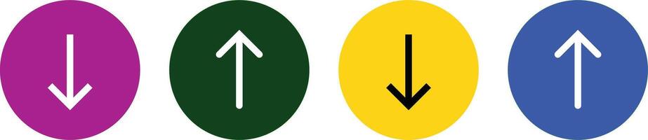 Arrow sign icon set, Upload color arrow icon, Cloud technology. Contemporary modern style vector