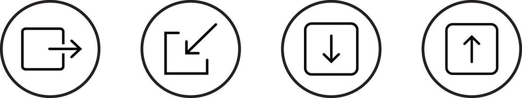 Download icons set design, web design, mobile apps, interface minimal fla, sign symbol, illustration vector