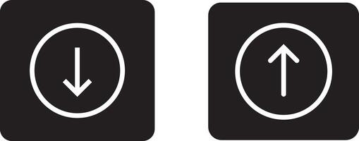 Download set line icon, Upload color arrow icon, modern style sign symbol, vector