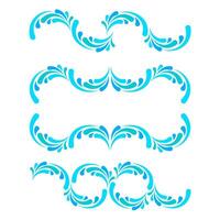 swirl pattern decorative art element vector
