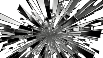 A black and white image of a broken glass wall png