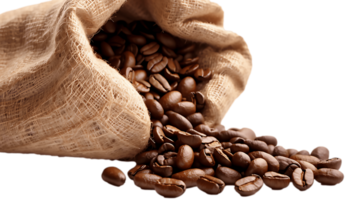 Coffee beans in a sack png