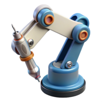 elegant artistic Medical Robot Arm Holding Scalpel Isolated Element authentic png