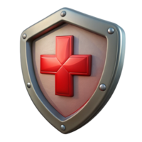stunning vintage Medieval Shield Metal with Red Cross Transparent Background high resolution png