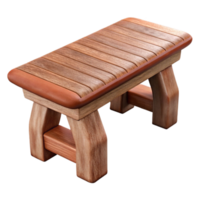 vibrant abstract Meditation Bench Wooden Material Side View Cutout original png