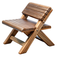 extraordinary artistic Meditation Bench Wooden Foldable Transparent Background high resolution png