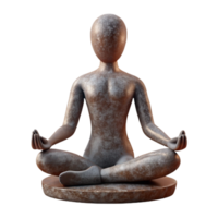 beautiful classic Meditation Silhouette Lotus Position Isolated Transparent Background authentic png