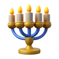 wonderful abstract Menorah with Lit Candles Transparent Background authentic png