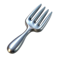 extraordinary abstract Metal Fork Silver Shiny Transparent Background high resolution png