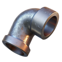 extraordinary abstract Metal Pipes Elbow Joint Close Up Transparent Background png