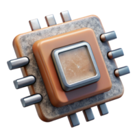 stunning contemporary Microchip Close Up View Transparent Background Cutout detailed png