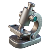 impressive artistic Microscope Scientific Instrument Chrome Finish Transparent Background high resolution png