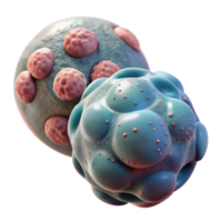 serene modern Microscopic Cells Close Up View Transparent Background detailed png